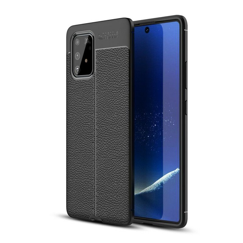 Cover Samsung Galaxy S10 Lite Dobbelt Linje Litchi Lædereffekt