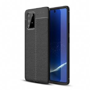 Cover Samsung Galaxy S10 Lite Dobbelt Linje Litchi Lædereffekt