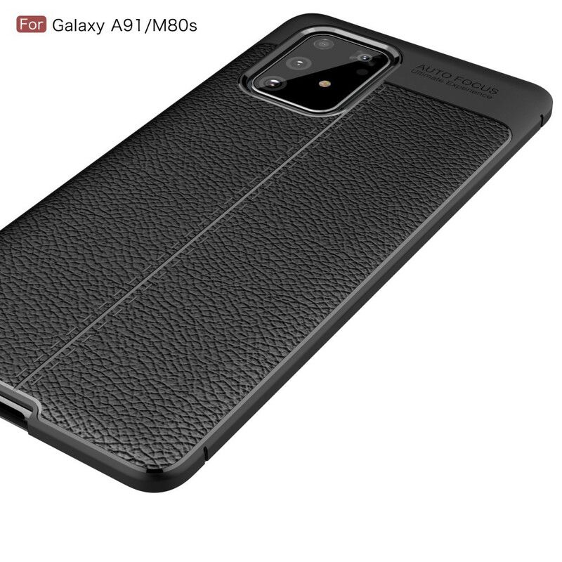 Cover Samsung Galaxy S10 Lite Dobbelt Linje Litchi Lædereffekt