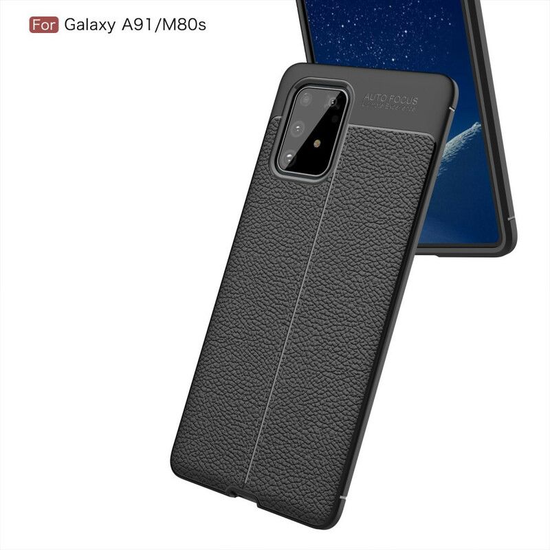 Cover Samsung Galaxy S10 Lite Dobbelt Linje Litchi Lædereffekt