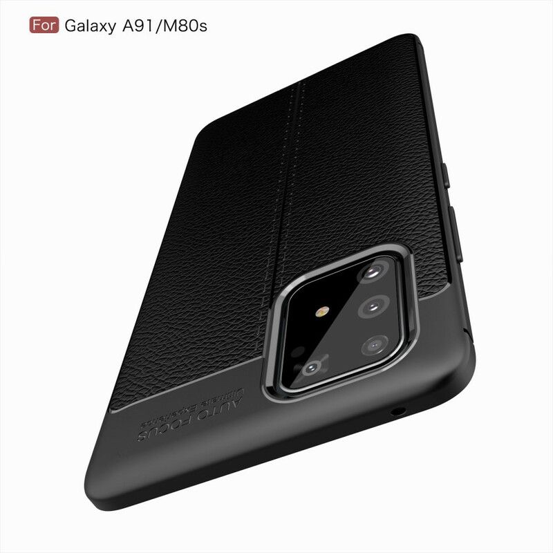 Cover Samsung Galaxy S10 Lite Dobbelt Linje Litchi Lædereffekt