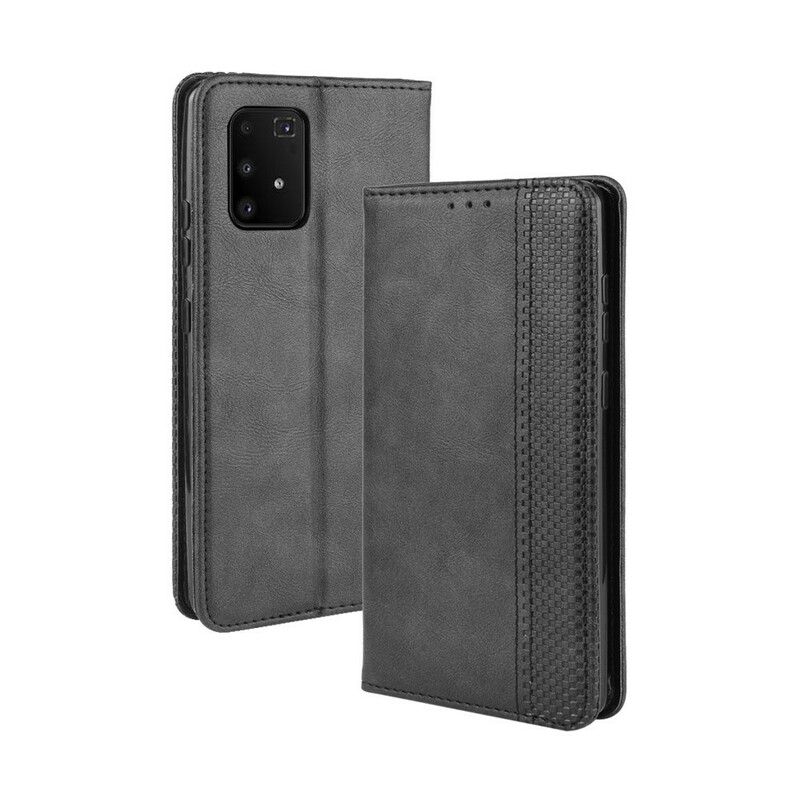 Cover Samsung Galaxy S10 Lite Flip Cover Vintage Stiliseret Lædereffekt