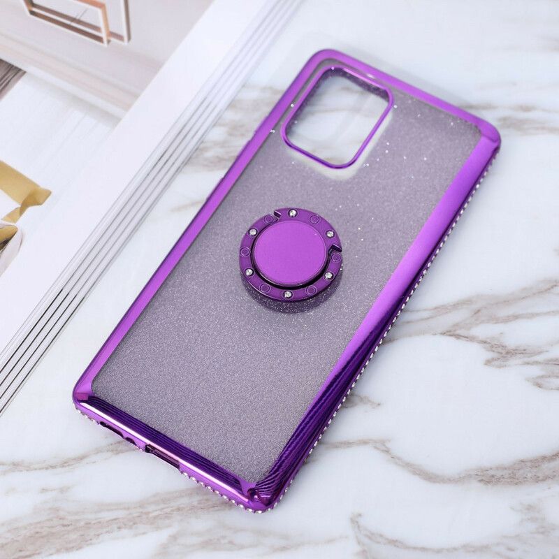 Cover Samsung Galaxy S10 Lite Pailletter Og Diamantring-støtte