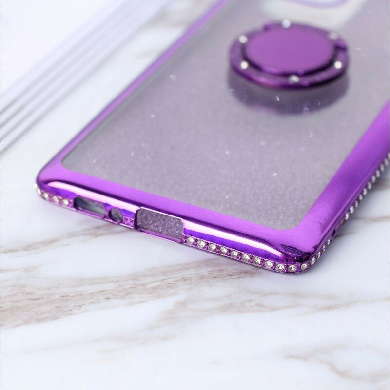 Cover Samsung Galaxy S10 Lite Pailletter Og Diamantring-støtte