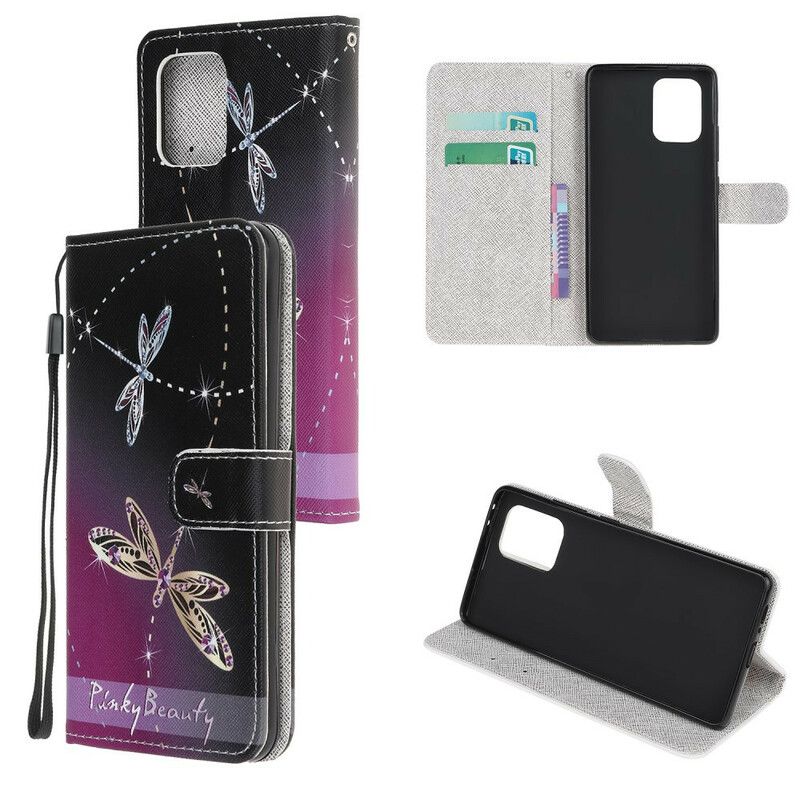 Flip Cover Samsung Galaxy S10 Lite Med Snor Thong Guldsmede