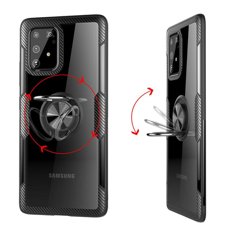 Mobilcover Samsung Galaxy S10 Lite Carbon Fiber Metal Ring