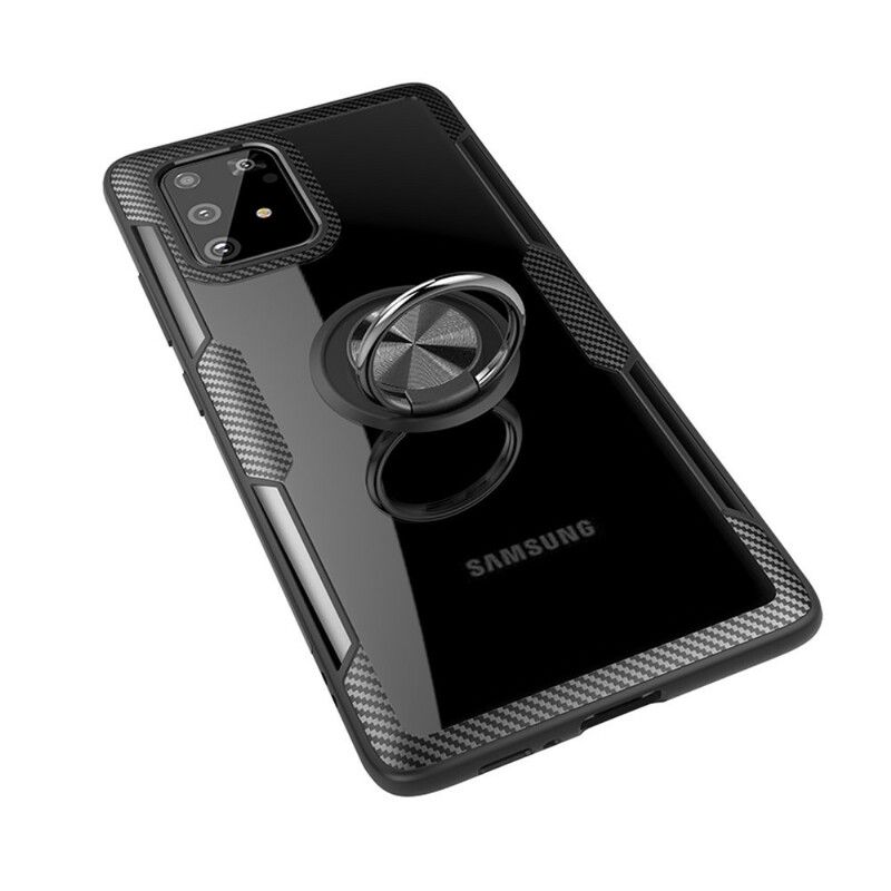 Mobilcover Samsung Galaxy S10 Lite Carbon Fiber Metal Ring