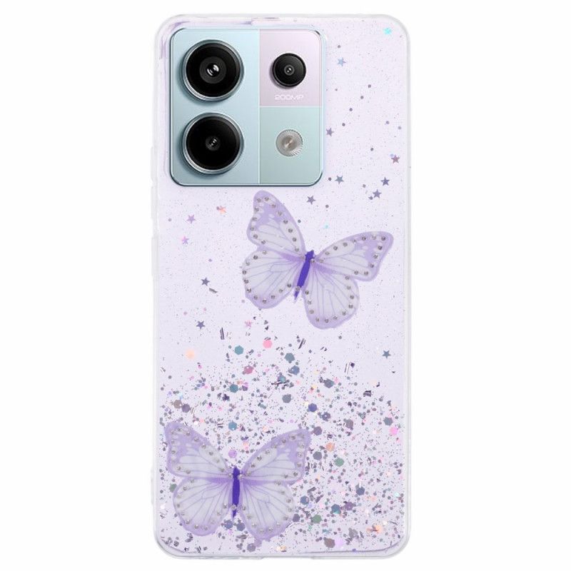 Cover Til Poco X6 5g Sommerfugle Glitter