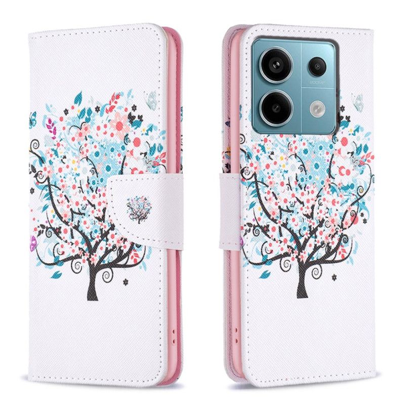 Flip Cover Poco X6 5g Blomstrende Træ