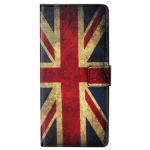 Flip Cover Poco X6 5g Vintage Engelsk Flag