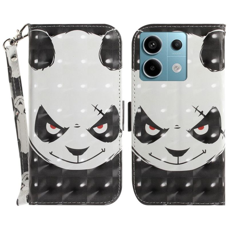 Flip Cover Poco X6 5g Vred Panda Med Rem