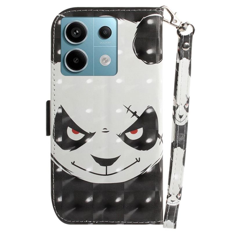 Flip Cover Poco X6 5g Vred Panda Med Rem