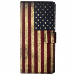 Flip Cover Til Poco X6 5g Vintage Amerikansk Flag