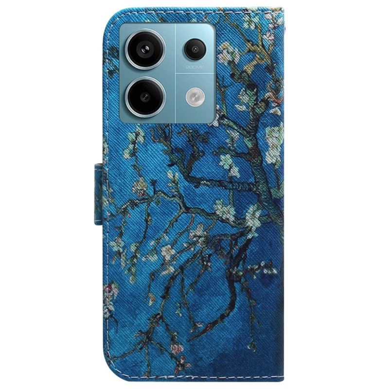 Læder Cover Poco X6 5g Telefon Etui Abrikosblomster