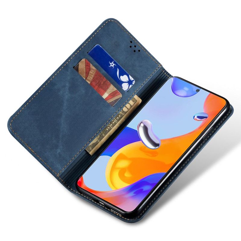 Læder Cover Poco X6 5g Telefon Etui Jeansstof