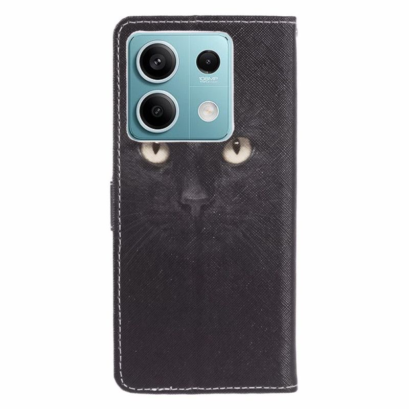 Læder Cover Poco X6 5g Telefon Etui Strappy Cat Eyes