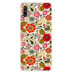 Cover Samsung Galaxy A70 Blomstertapet