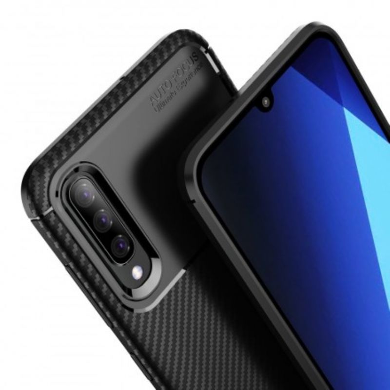 Cover Samsung Galaxy A70 Fleksibel Kulfibertekstur