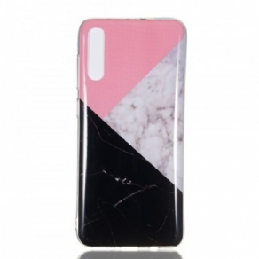 Cover Samsung Galaxy A70 Geometrisk Marmoreffekt