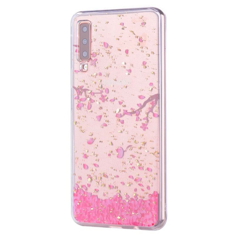 Cover Samsung Galaxy A70 Kronblade Og Pailletter