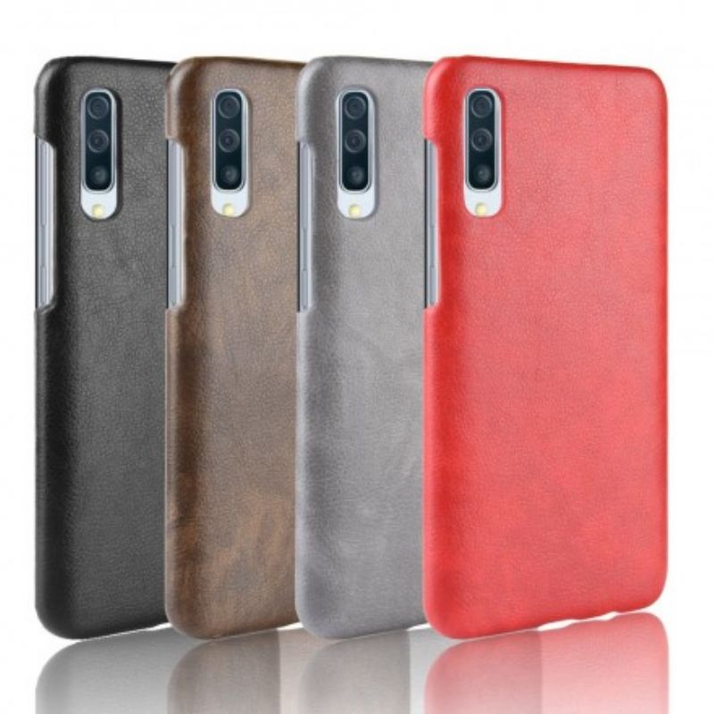 Cover Samsung Galaxy A70 Lichi-lædereffekt