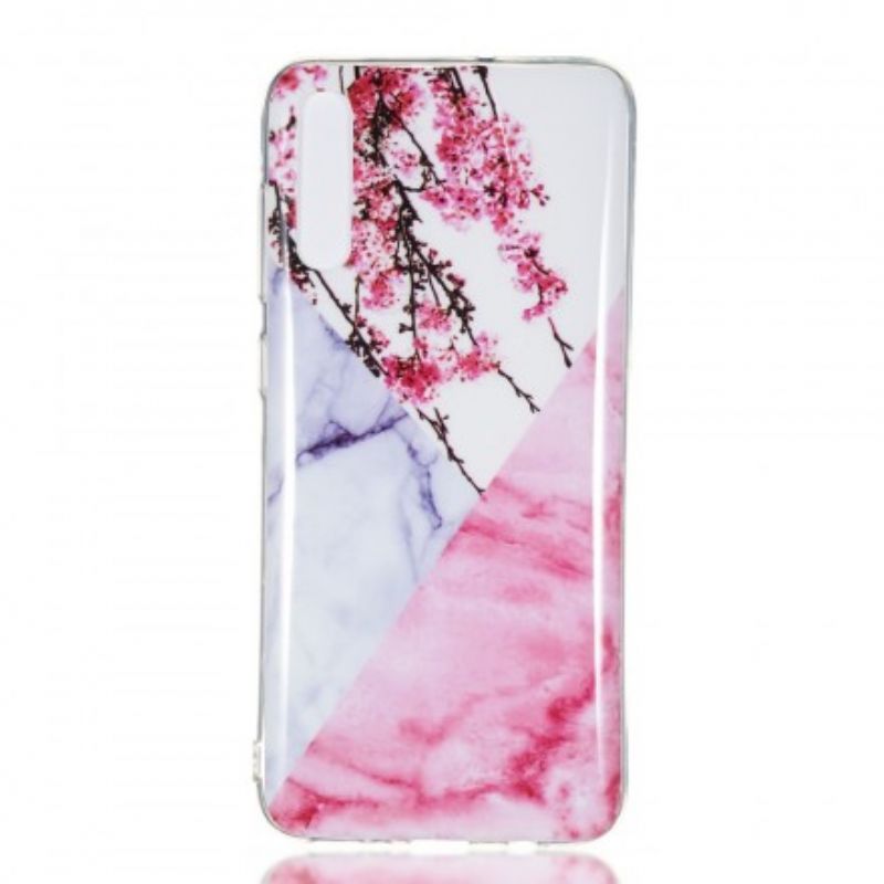 Cover Samsung Galaxy A70 Marmorblommeblomst