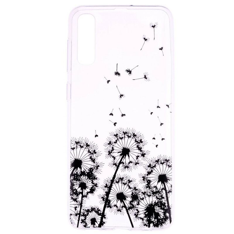 Cover Samsung Galaxy A70 Transparente Sorte Mælkebøtter