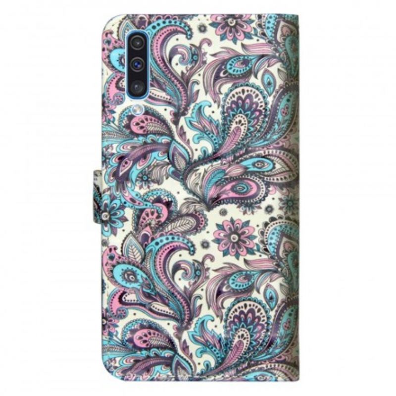 Flip Cover Samsung Galaxy A70 Blomstermønstre