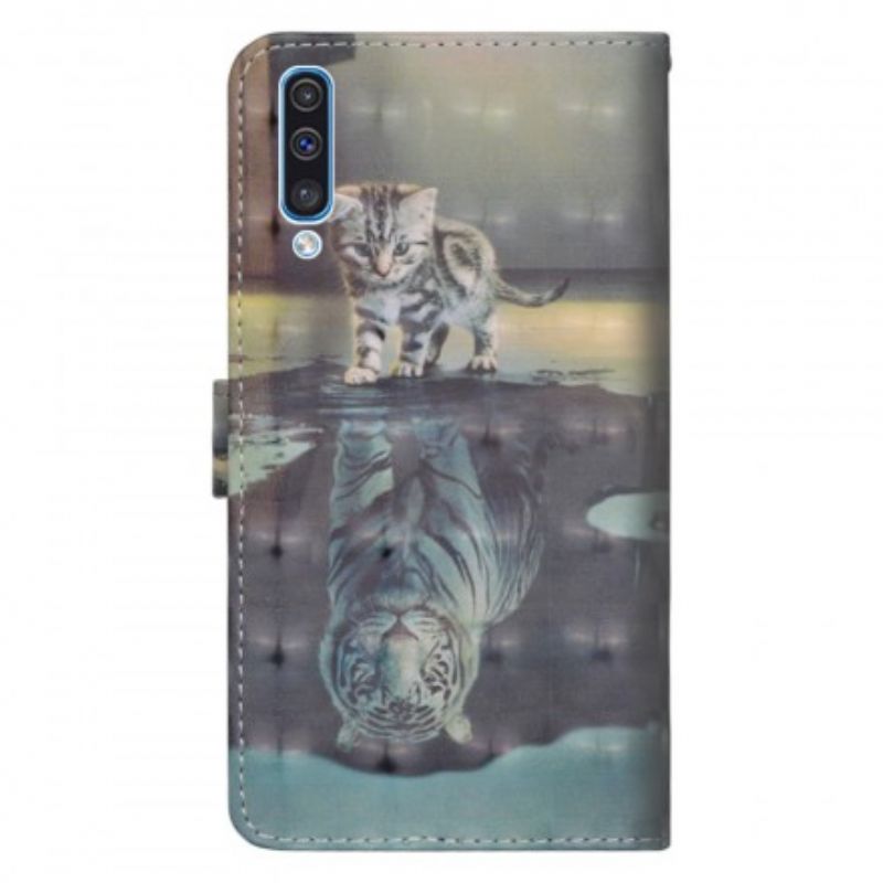 Flip Cover Samsung Galaxy A70 Ernest The Tiger