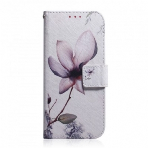 Flip Cover Samsung Galaxy A70 Gammel Rosenblomst