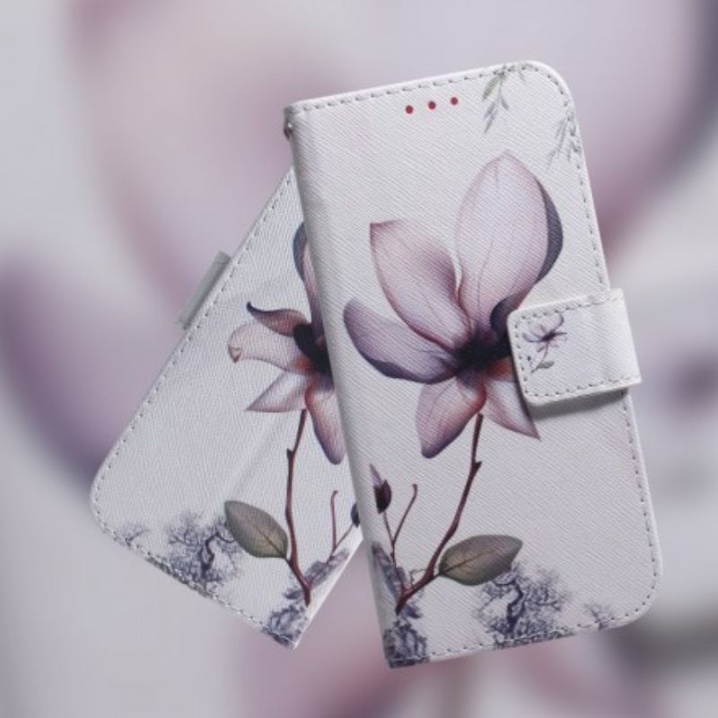 Flip Cover Samsung Galaxy A70 Gammel Rosenblomst