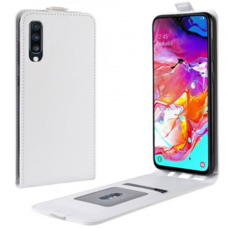 Flip Cover Samsung Galaxy A70 Læder Cover Foldbar Lædereffekt