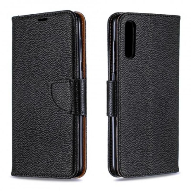 Flip Cover Samsung Galaxy A70 Læder Cover Litchi Flap Skrå