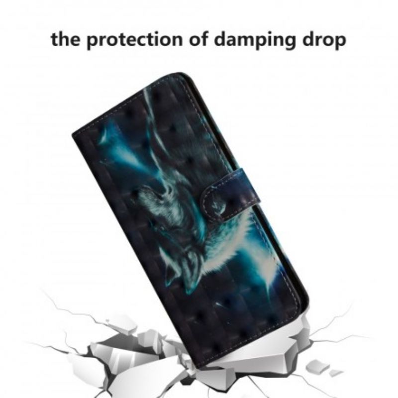 Flip Cover Samsung Galaxy A70 Majestætisk Ulv