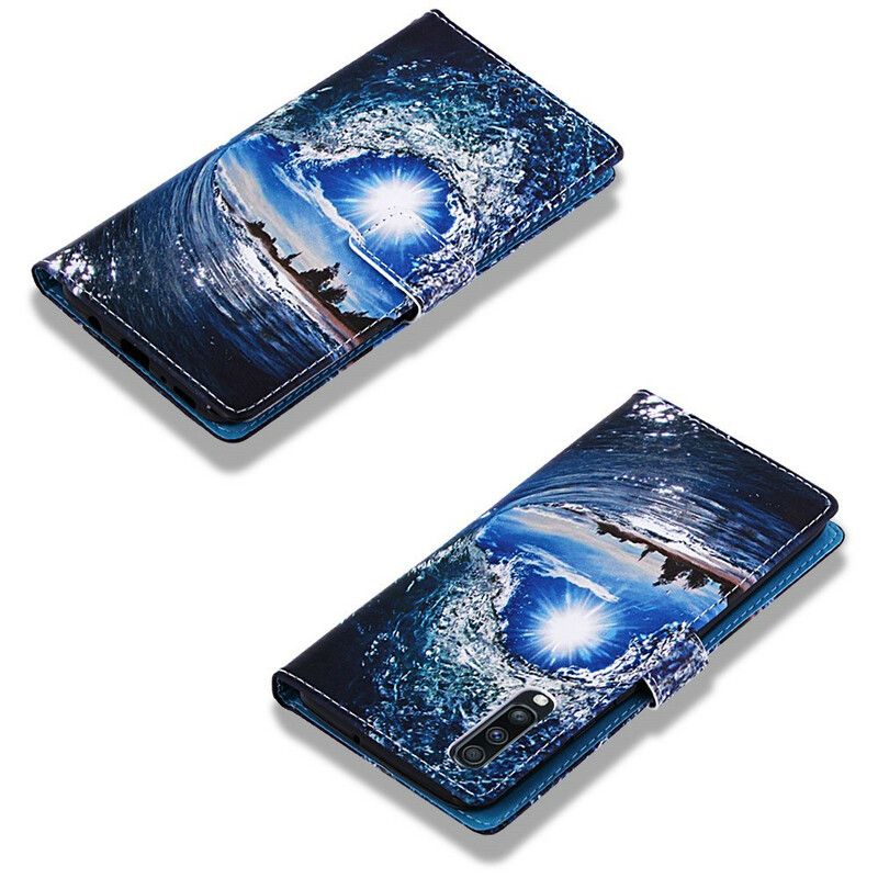 Flip Cover Samsung Galaxy A70 Med Snor Landskabsdagdrømme Med Rem