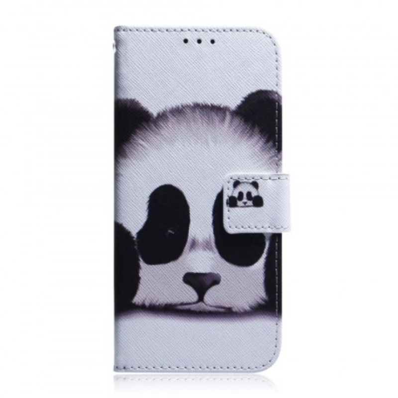 Flip Cover Samsung Galaxy A70 Panda Ansigt