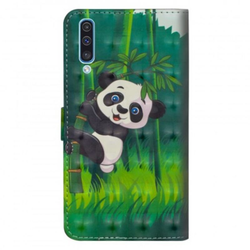 Flip Cover Samsung Galaxy A70 Panda Og Bambus