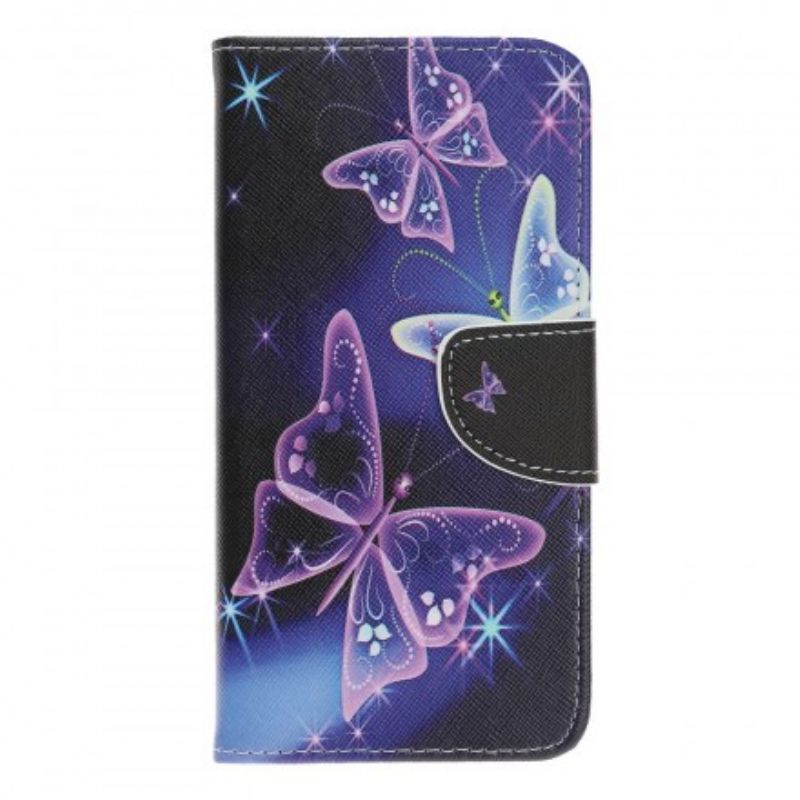 Flip Cover Samsung Galaxy A70 Sommerfugle Og Blomster