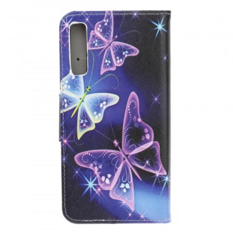 Flip Cover Samsung Galaxy A70 Sommerfugle Og Blomster