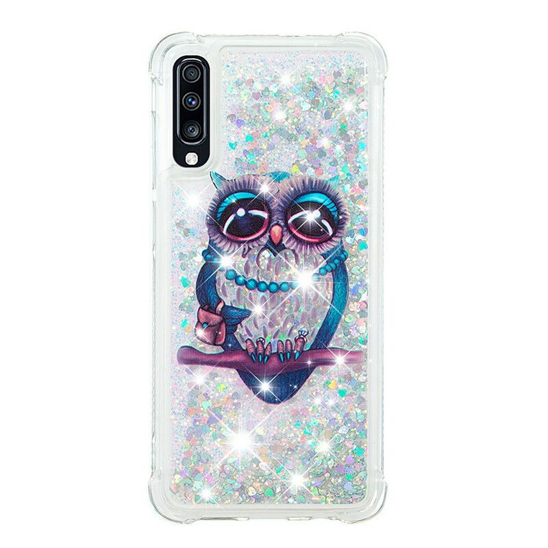 Mobilcover Samsung Galaxy A70 Frøken Glitterugle