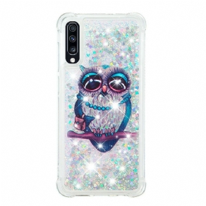 Mobilcover Samsung Galaxy A70 Frøken Glitterugle