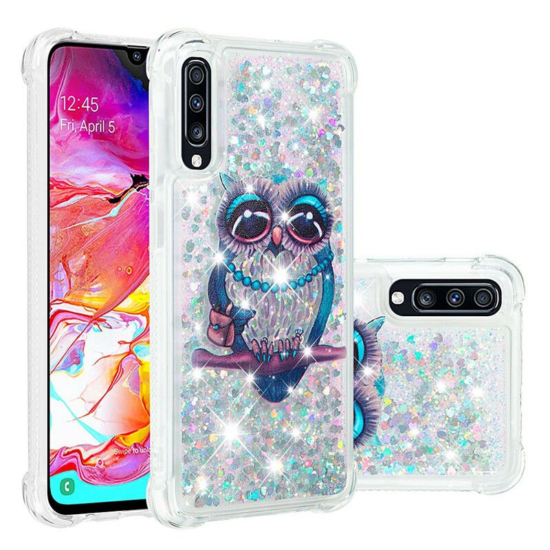 Mobilcover Samsung Galaxy A70 Frøken Glitterugle