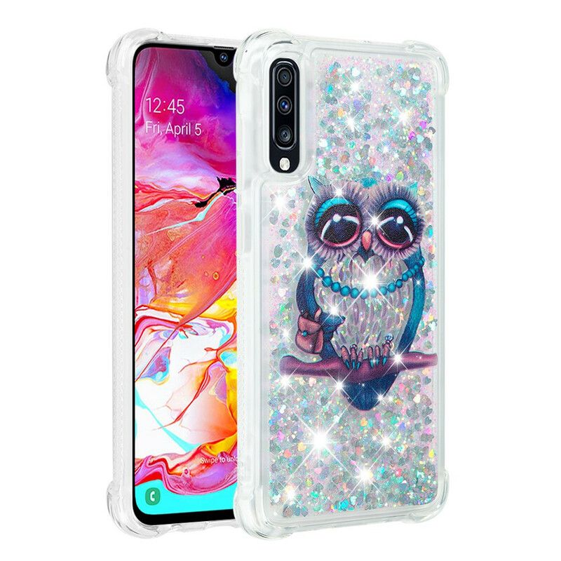 Mobilcover Samsung Galaxy A70 Frøken Glitterugle