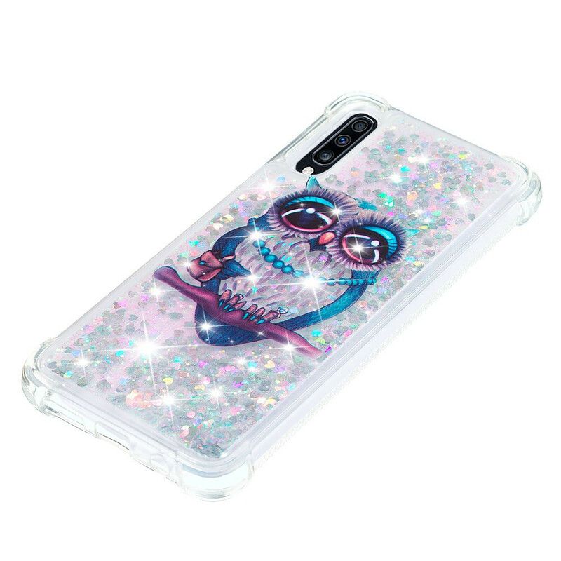 Mobilcover Samsung Galaxy A70 Frøken Glitterugle