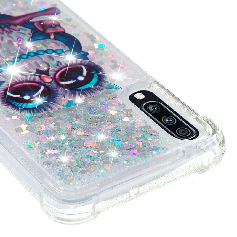 Mobilcover Samsung Galaxy A70 Frøken Glitterugle