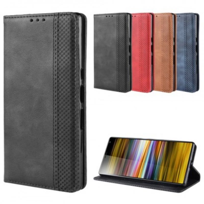 Cover Sony Xperia 10 Plus Flip Cover Uni Vintage Kunstlæder