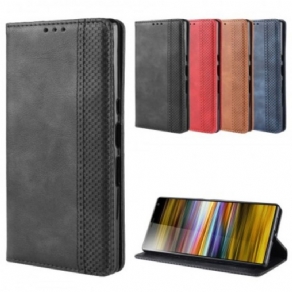 Cover Sony Xperia 10 Plus Flip Cover Uni Vintage Kunstlæder