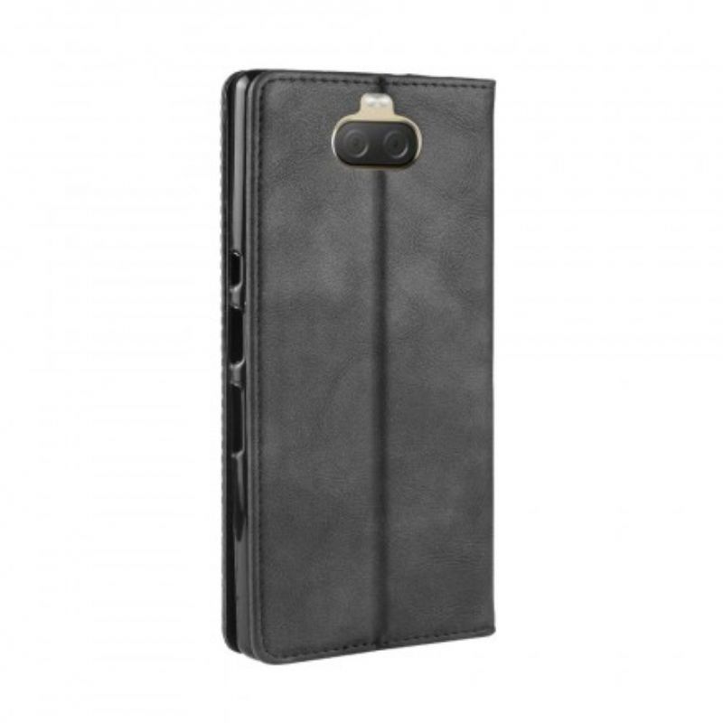 Cover Sony Xperia 10 Plus Flip Cover Uni Vintage Kunstlæder