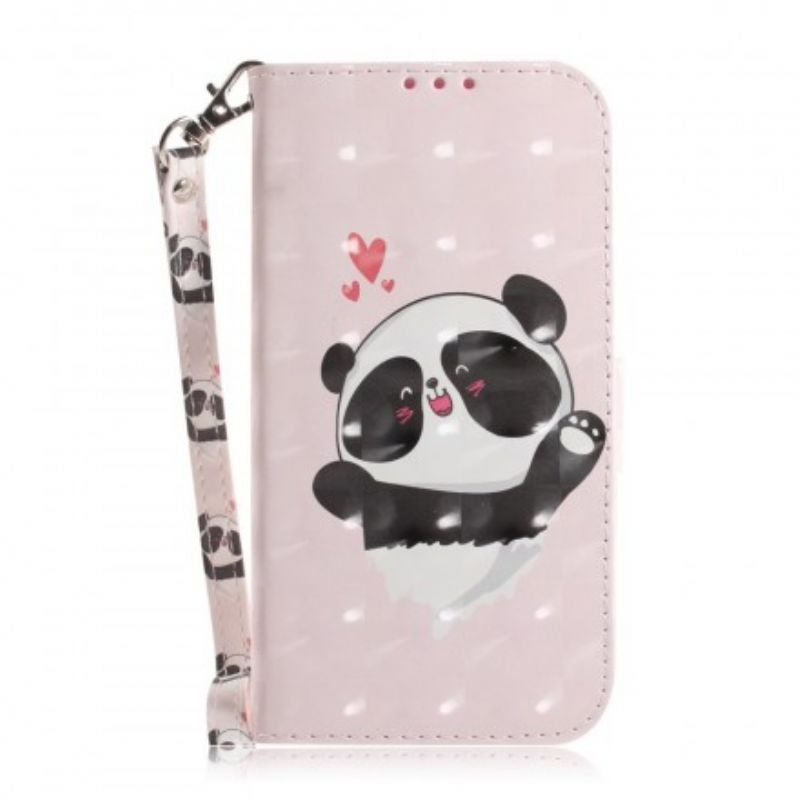 Flip Cover Sony Xperia 10 Plus Med Snor Panda Love Med Rem