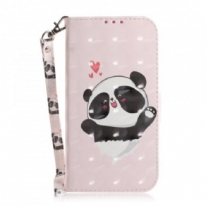 Flip Cover Sony Xperia 10 Plus Med Snor Panda Love Med Rem